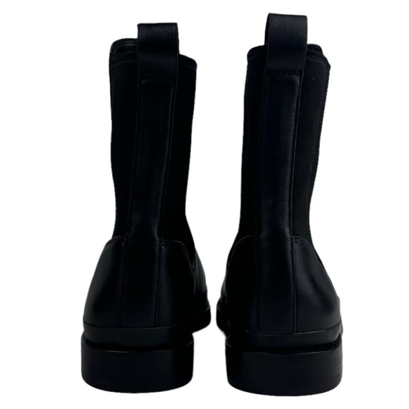 VINCE CECYL BLACK LEATHER PULL ON ANKLE CLASSIC CHELSEA BOOTS - Picture 9 of 15